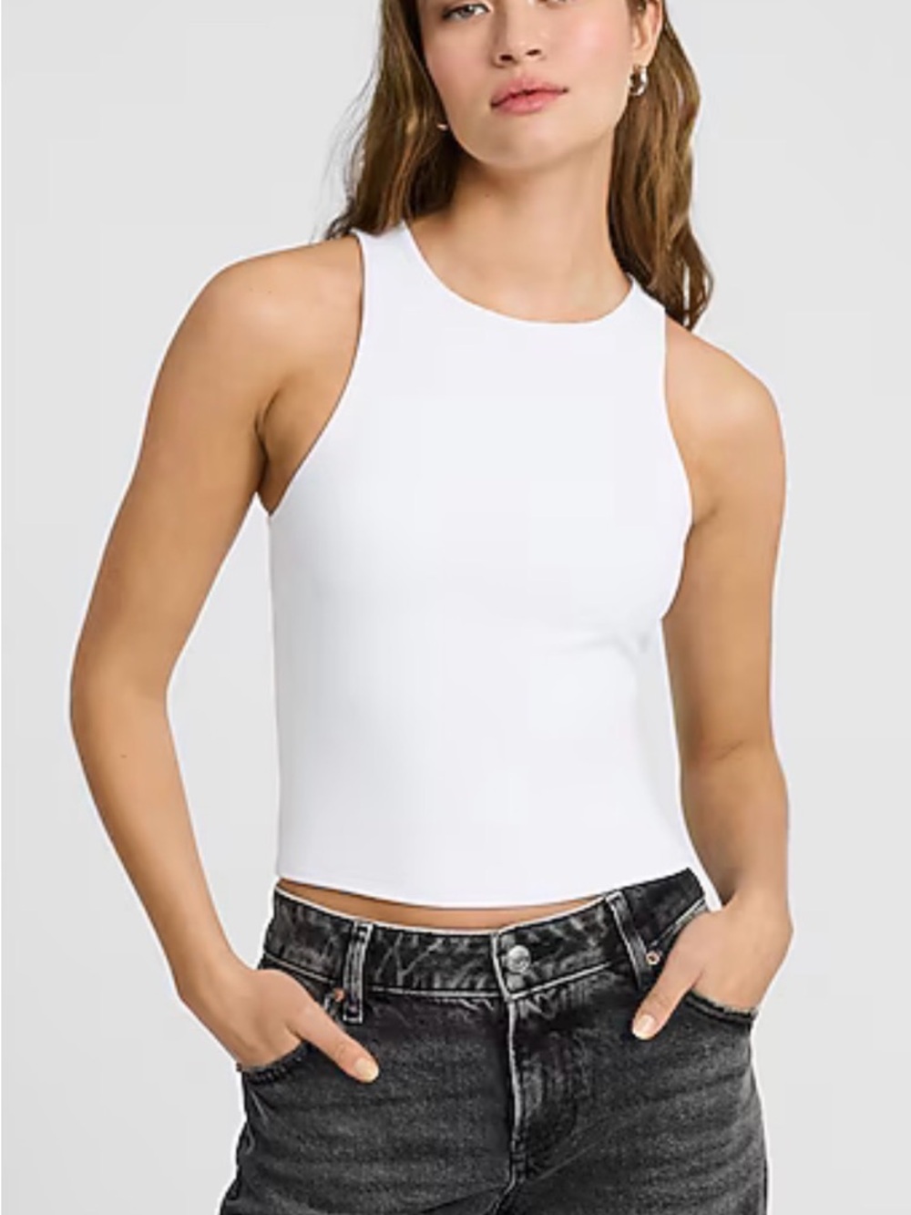 Express Body Contour High Compression High Neck Cropped Tank